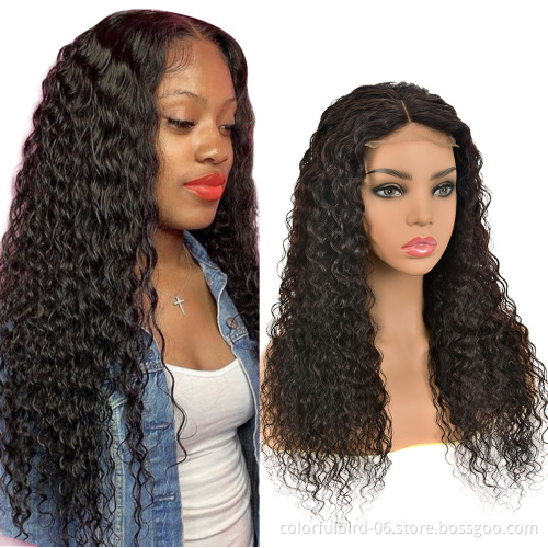Human Hair jerry Curly Closure Bob Wig black women 150% Density wholesale 13x4 lace closure wig Malaysian Jerry Curly Wig